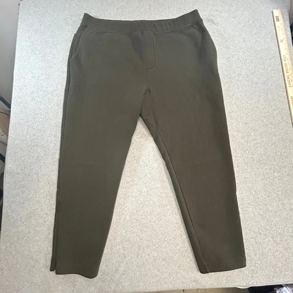 Banana Republic Jogger Pants Mens XXL‎ Olive Green Cotton Blend Zipper Cuffs